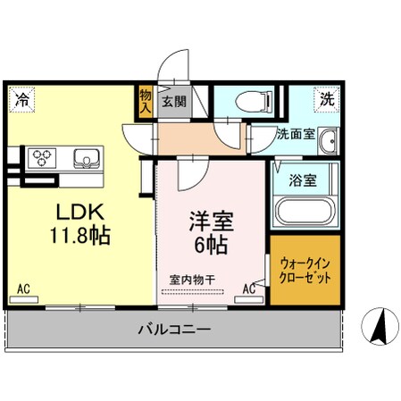 文化の森駅 徒歩20分 3階の物件間取画像